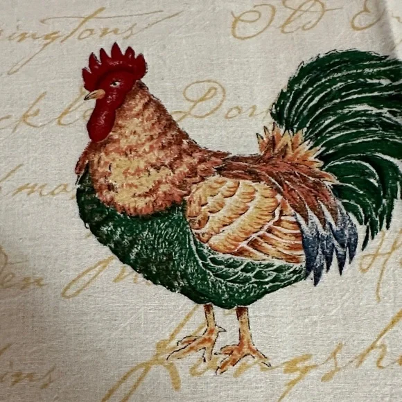 4 Rooster Flour Sack VTG Towels- Multicolor - Picture 4 of 10